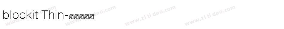 blockit Thin字体转换